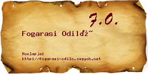 Fogarasi Odiló névjegykártya